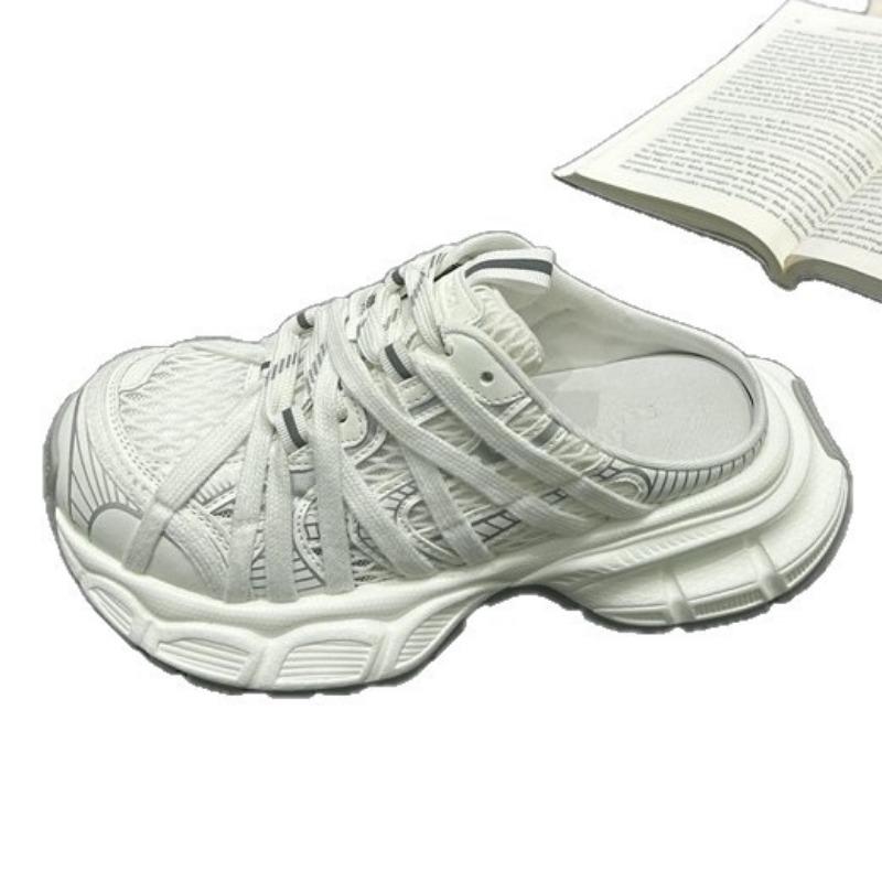 Wear Thick-soled Leather Bag Head Drag Women's Summer New Single-web Breathable Yellow Spider Strap Casual Shoes