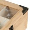 Wooden Tea Bag Organizer Box 9 Compartments Storage Teabag Holder Container with Transparent Lid for Countertop Tea