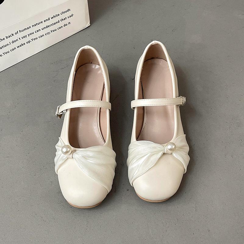 

Универсальные туфли-лодочки с мелким вырезом, женские весенне-летние 2025, новая повседневная мода, французский сказочный стиль, туфли Мэри Джейн, тренд 39 бежевый