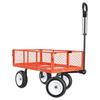 Carro de Jardín, 408,2 kg, Carro Utilitario de Acero de Alta Resistencia para Patio y Jardín con Ruedas de 10 Pulgadas, Taburete de Jardinería para Exteriores con Asa Ajustable, Desmontable
