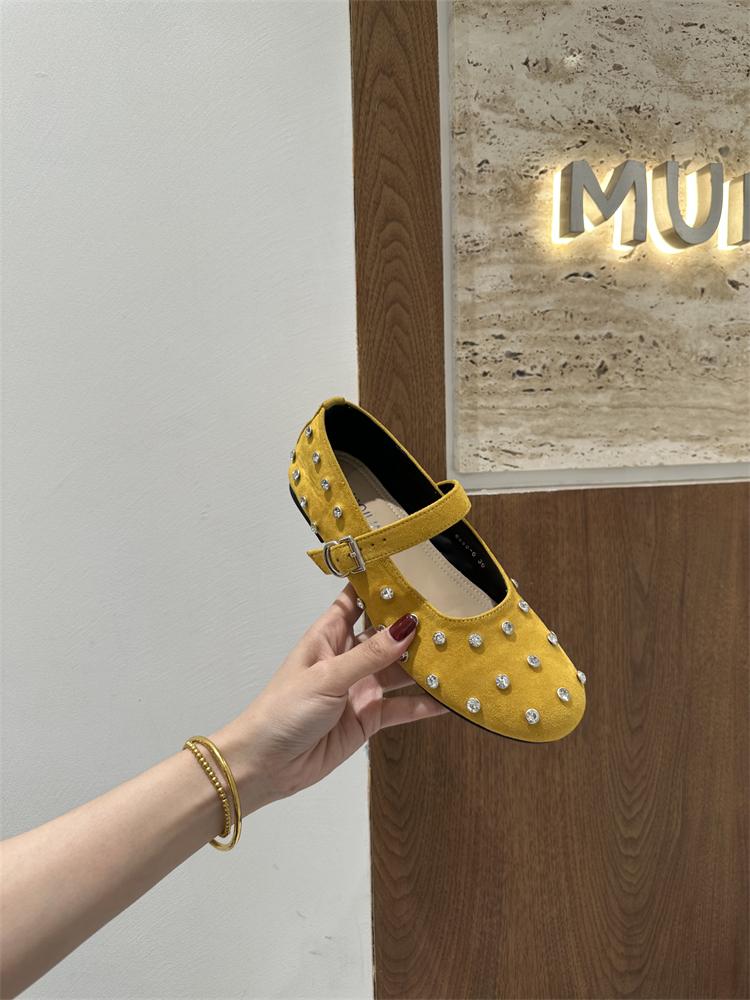 Fashion IPPEUM Ballet Flats For Women Round Toe Buckle 2025 New Fashion Ballerines Femme