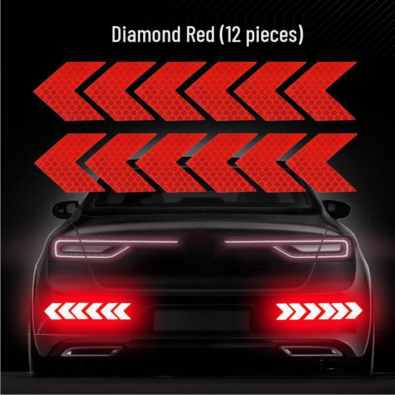 

Светоотражающие предупреждающие наклейки со стрелками для крыла и хвоста автомобиля, мотоцикла и электромобиля.