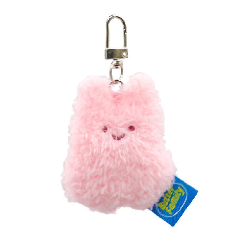 

Butter Theme Family White Cat Pink Rabbit Butter Plush Toy Keychain Pendant розовый