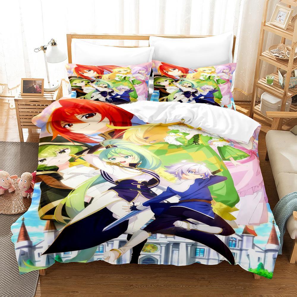 The Aristocrat's Otherworldly Adventure Bedding Set Cartoon Anime three-piece Set Adult Kid Bedroom Duvet Cover Sets 3D Kawaii