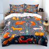 Tiere und Natur Illustration Druck Bettwäsche Set 1 Bettbezug 2 Kissenbezüge für Erwachsene und Kinder Luxus Geschenk Full Size