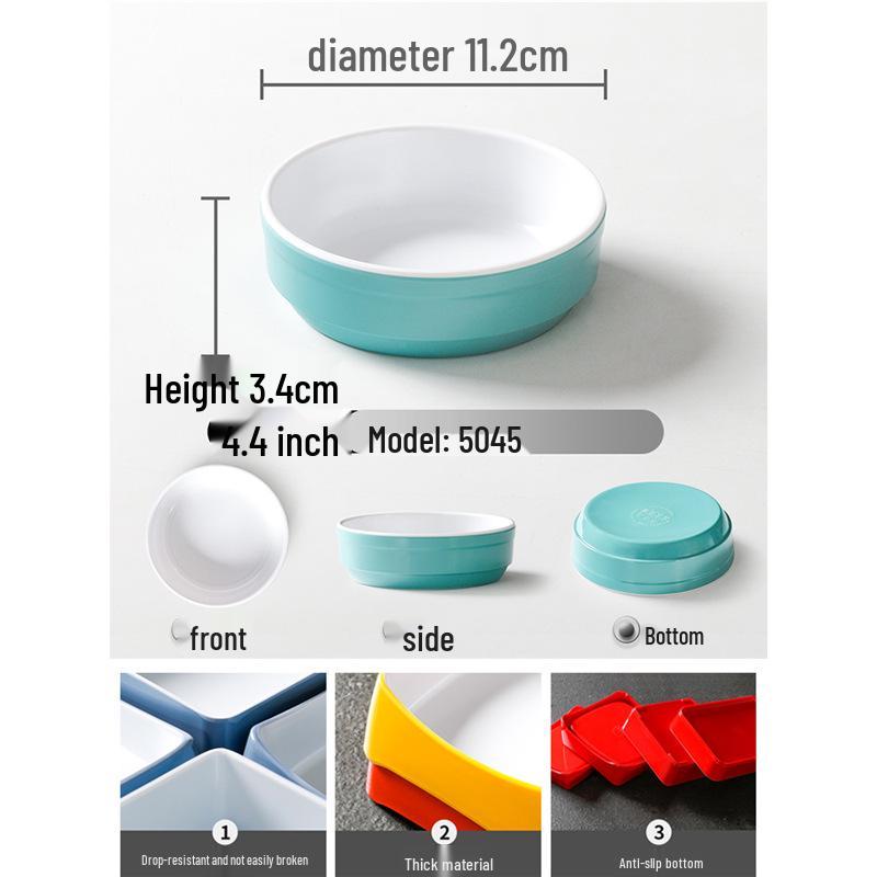 Набор из 10 меламиновых тарелок для соусов и закусок из морепродуктов для фуршетных выкладок Standard