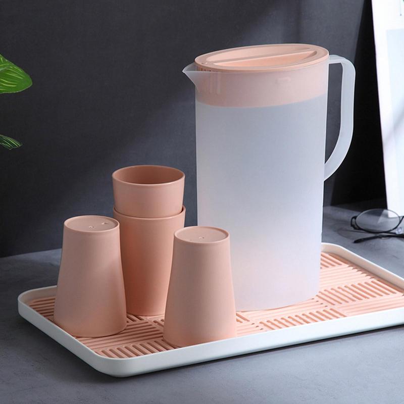 Cold Kettle Large Capacity Cold Water Pitcher Lemonade Container V Shaped Spout Kettle Iced Beverage Dispenser Kitchen Supplies