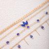 Light Luxury Jewelry, Blue Diamond-encrusted Multi-layer Anklet, Eye Fringe Multi-layer Foot Decoration