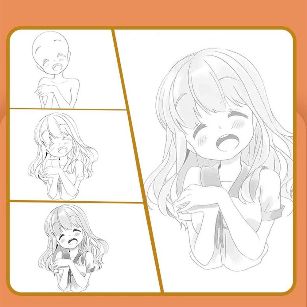 Anime Characters Hand Painted Tutorial Book Sketching Comics Girl Boy Art Copy Practice Book Learning Studying