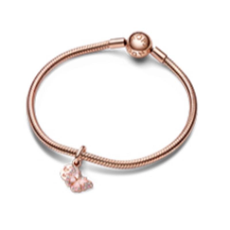Pandora Pink Butterfly Double Dangle Charm 782555c01