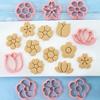 8 stk/sett 3D-blomsterform kakeutstikkere Plastkjeksform Cookiestempel DIY Fondant Kakeform Baking Baking Bakeware Kjøkkenutstyr