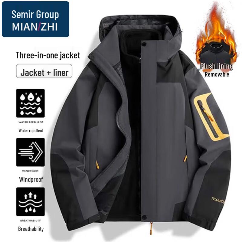 

Men s 3-in-1 Windproof Waterproof Thermal Outdoor Jacket 4XL