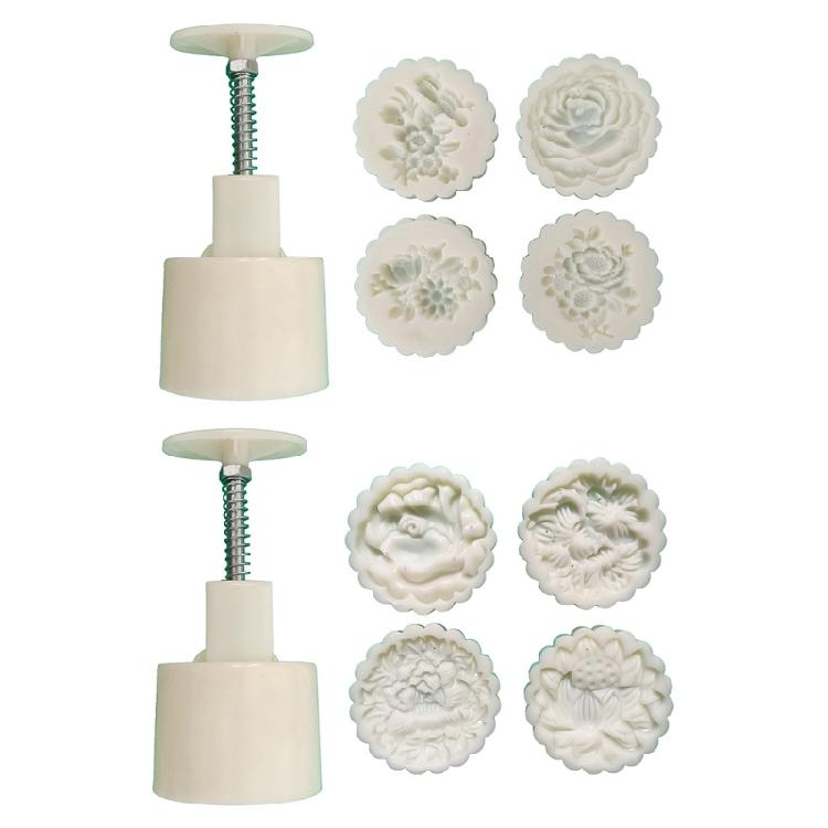 Elegant Flower Pattern Dessert Maker Molds Holiday Pastries Tool Cookie Dessert Cutter Hand Pressure Dessert Molds