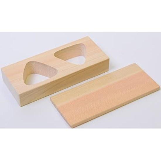 Cypress Onigiri Mold 2-Hole (7.5183cm) Beige