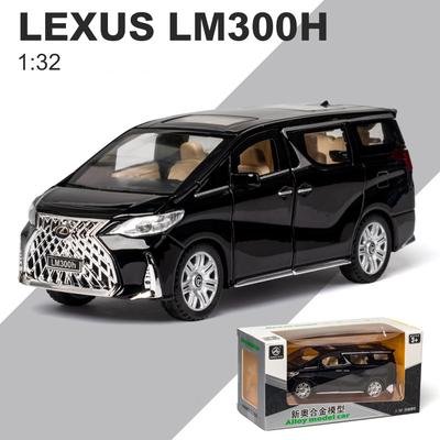 1:32 mastelio Lexus LM300H lydinio ištraukiama metalinė transporto priemonė, liejamas automobilinis žaislas su garsu ir šviesa, duris galima atidaryti Kolekcija dovanoms lėlė