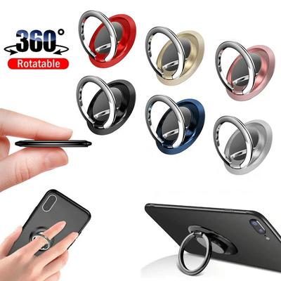 360 Degree Rotating Finger Ring Phone Holder for Iphone 15 Pro Max Samsung Xiaomi Pad Universal Car Magnetic Mount Metal Stand