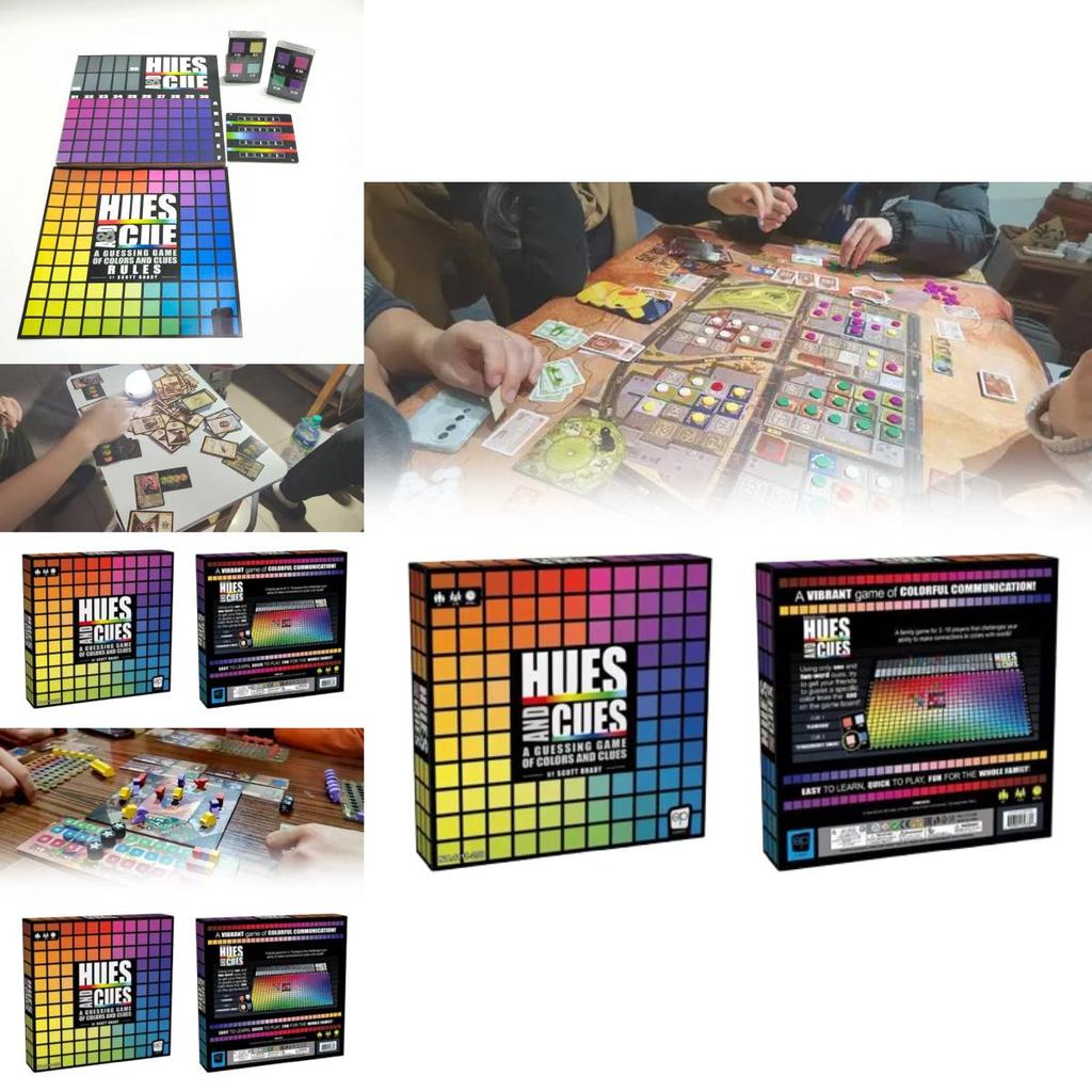 Hues And Cues A Guessing Game Of Colors Clues Puzzle Toy With Plastic Components For Family And Party Activities
