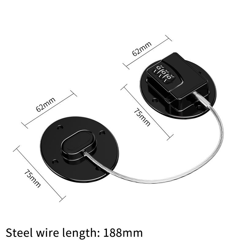 Child/Baby Proofing Lock Square Keyless Password Lock No-Drill Safety Lock For Window Fridge