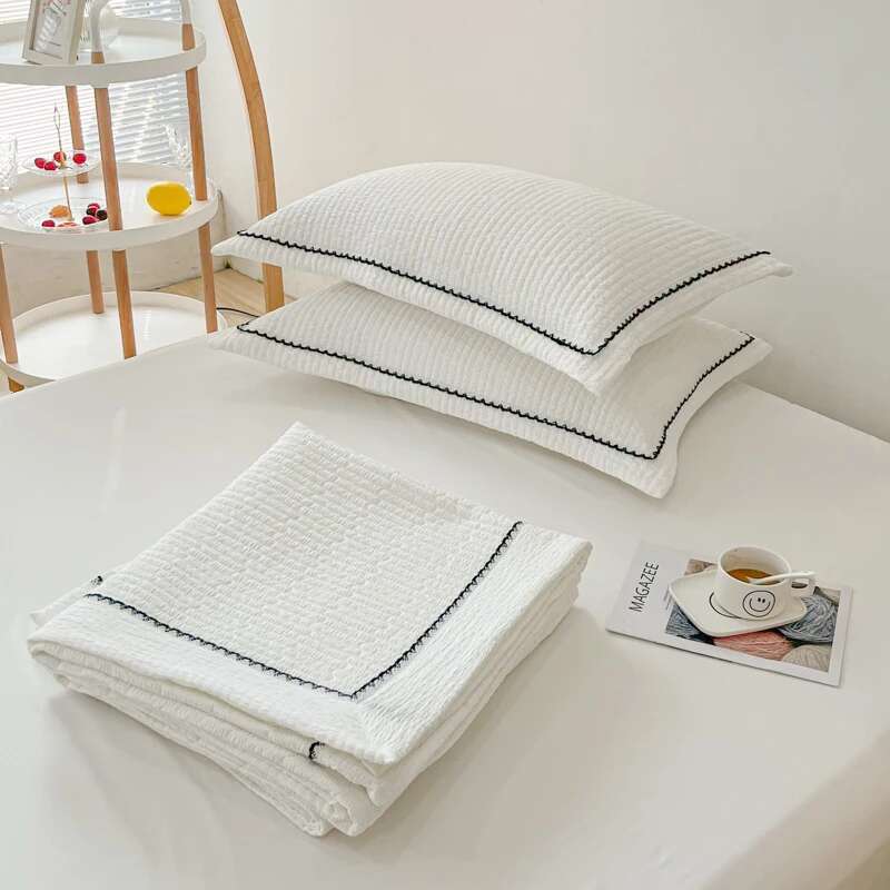 Bubble Yarn Blanket - Single/Queen Size Summer Bedspread, Lace Quilt for Bed & Sofa (Pillowcase Sold Separately)