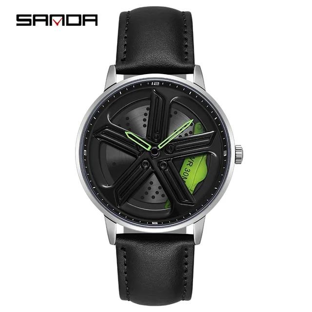 China Factory Mens Quartz Watch Sanda 1106 Original Stainless Steel Band Water Resist Chronograph Luminous Casual Watches