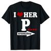Valentines Day Couple Matching I Love Her Personality Tshirts Men Fashion Casual Tshirt 100 Cotton Loose Oversized T Shirt