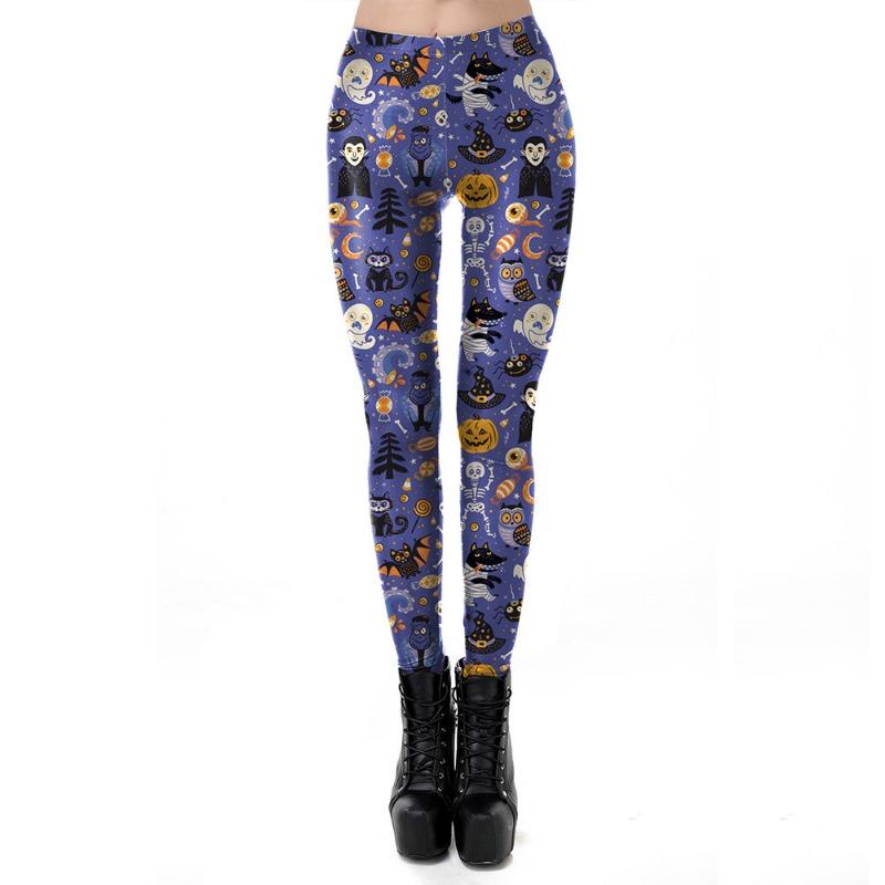 Halloween Pants Skull Digital Print Christmas Leggings Skinny Sweatpants Pants Yoga Pants