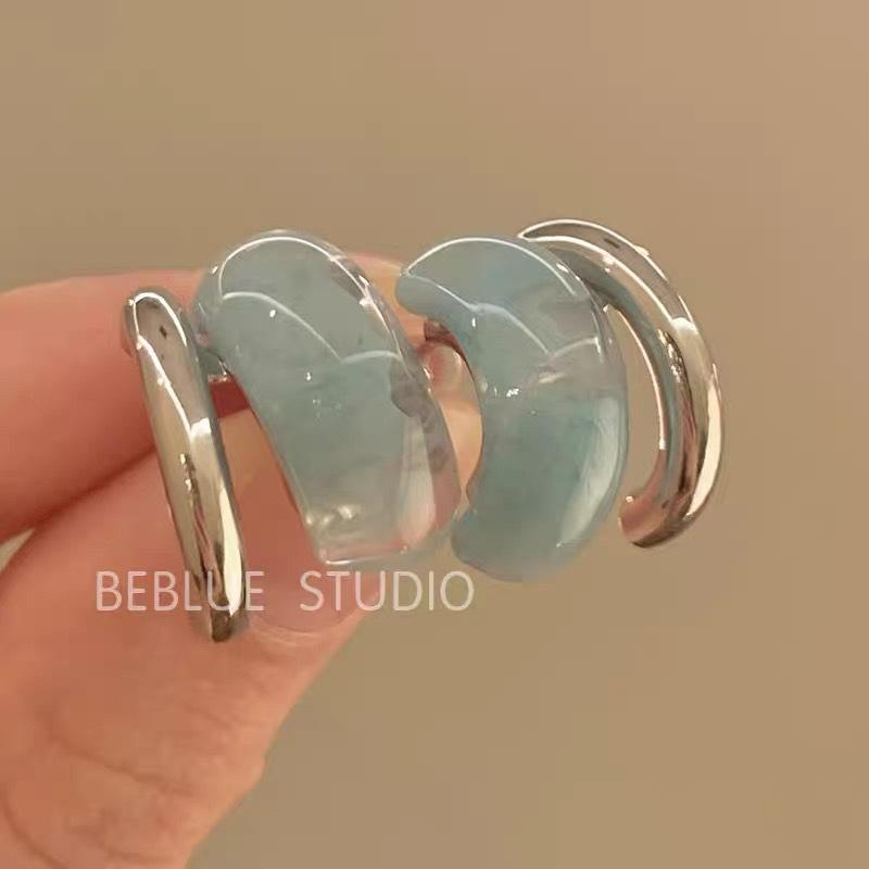 

Серьги из циркония One Size синий