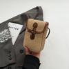 Mobile Phone Bag with Horn Buckle, Single Shoulder Cross-body Bag, Stylish and Versatile Mobile Phone Bag