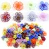 10pcs 3cm Gauze Artificial Flowers Colorful Double Layer Flower Head For DIY Handmade Wedding Party Clothing Headwear Decoration