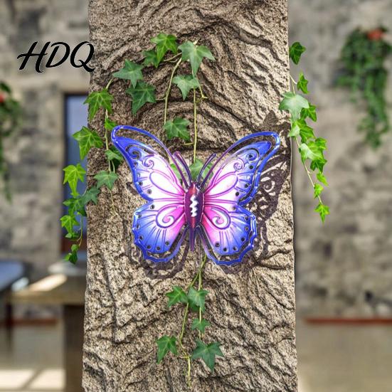 Nature Inspired Home Decor Metal Butterfly Wall Decorations Garden Art Sculpture Weatherproof Hanging for Patio Fence Yard Colorful Iron Sculptures