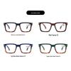 B24009 Unisex Square Reading Glasses with Fashionable Nail Design and Anti-slip Groove Temples
