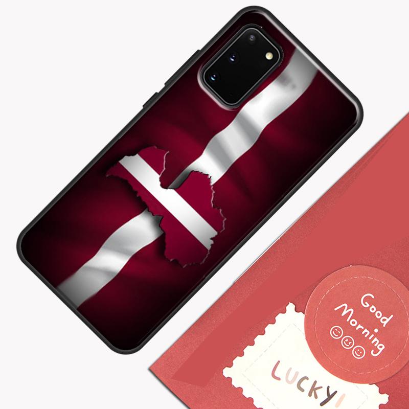 Latvia Flag Phone Case For Samsung Galaxy S25 Ultra S20 S21 S22 S23 S24 S9 S10 Plus S24 FE Cover Shell