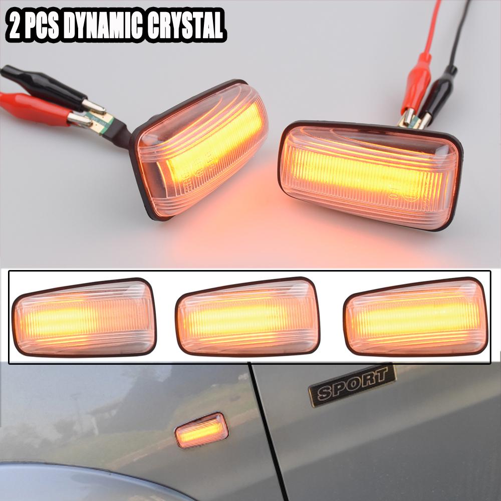 2PCS Led Dynamic Side Marker Turn Signal Light for Peugeot 306 106 406 806 Citroen XM ZX Break Xsara Xantia Fiat