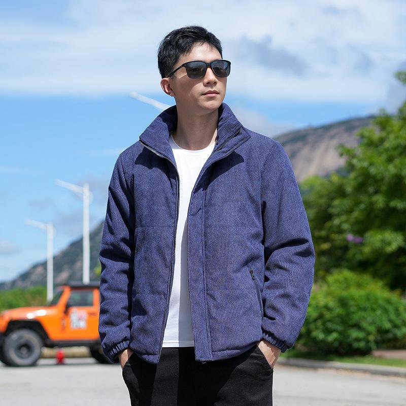 

2025 fleece cotton jacket men s winter loose thickened bread jacket stand-up collar casual casual jacket men s cotton jacket 4XL