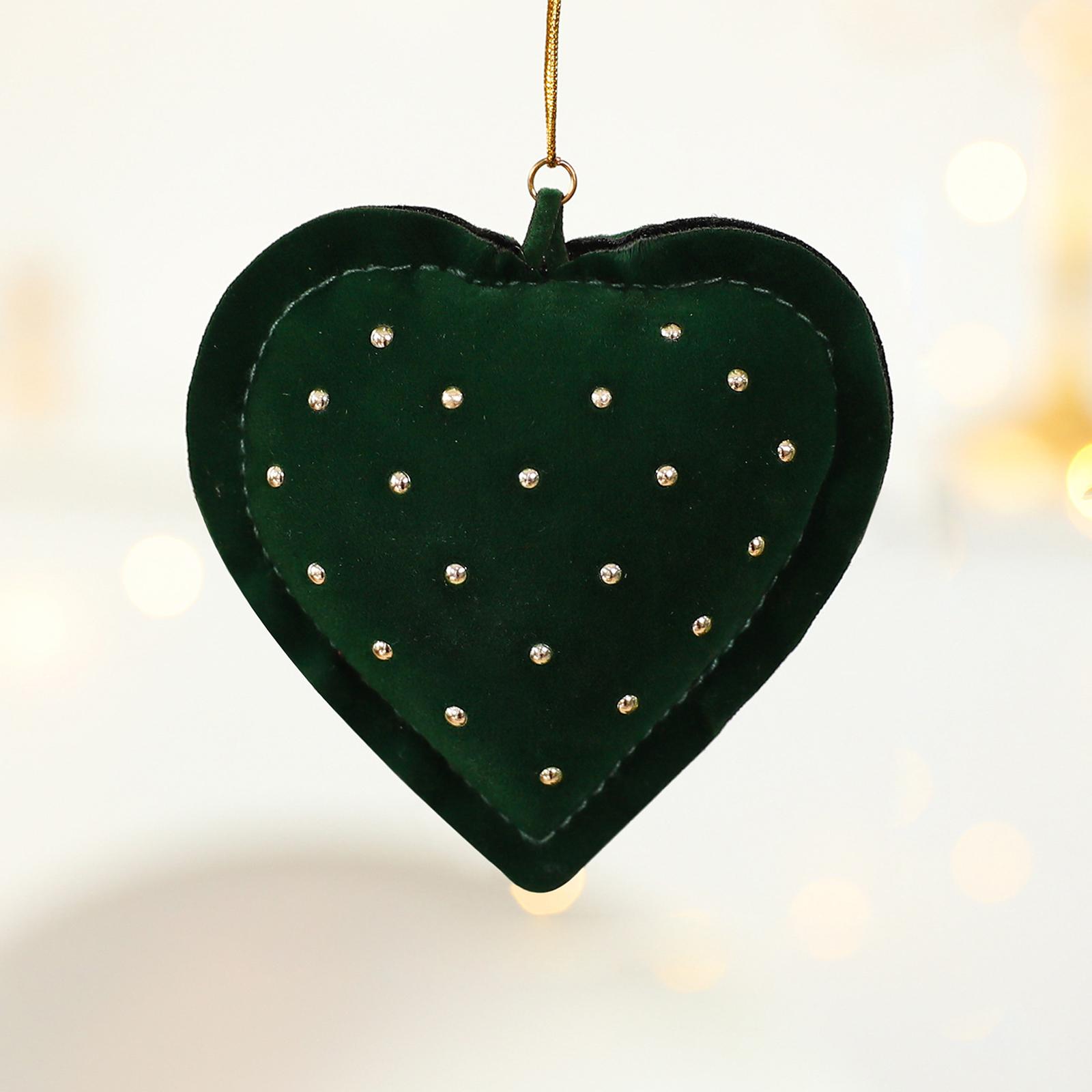 

Fabric Christmas Love Bow Pendant Christmas Decorations Window Christmas Tree Decoration Ornaments One Size