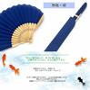 Shoroku Summer Fan with Fan Fashion Day [Nishikawa Shoten] Case, Soleil, Women's Fan, Gift, Mother's (Plain Navy)