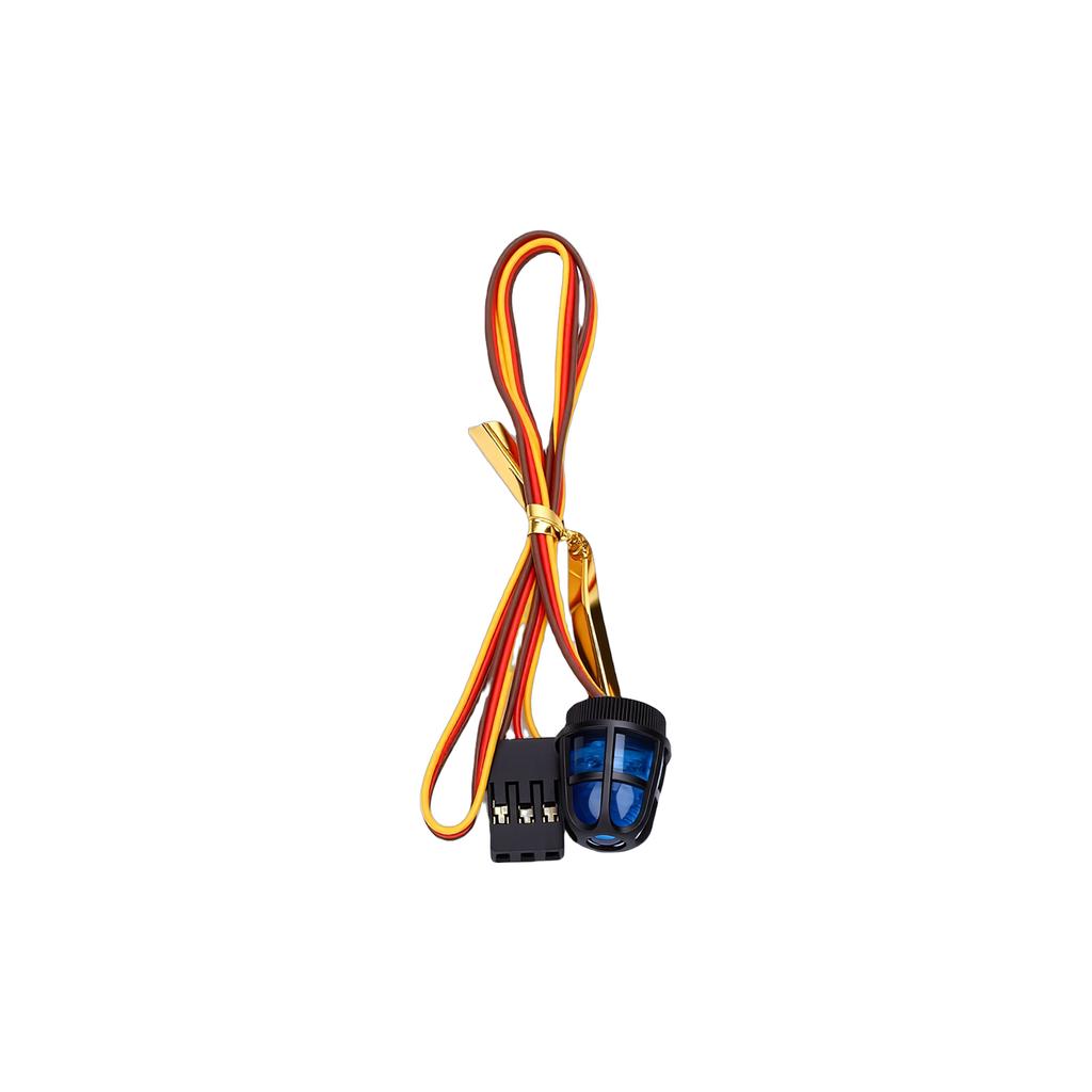 RC Flashing LED Lights with CH3 Control Mode Rotating Beacon Light for Construction Ambulance Vehicle Blue