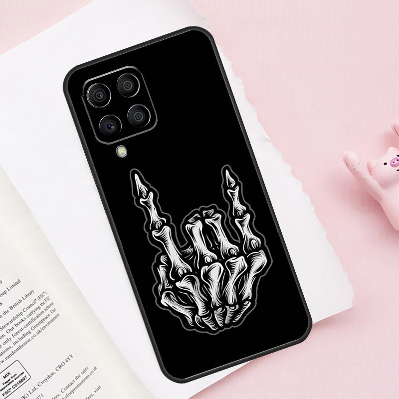 Skeleton Middle Finger Case For Samsung Galaxy M16 M36 M56 M21 M20 M23 M31 M11 M54 M14 M34 M13 M52 M32 M12 M15 M55