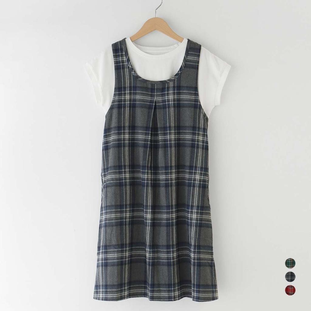 HOUSE WEAR STUDIO Peach Brushed Yarn Composition Woven with Free Size [NAIGAI] 100% Cotton, Dyed, Pattern, Back, Tie-back, Women's Apron, 70372219,
