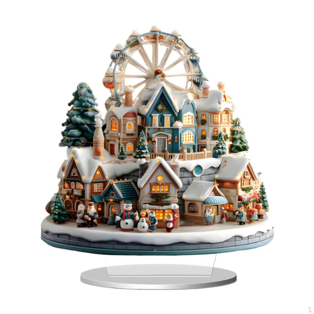 House 2D Snow Scene for Holiday