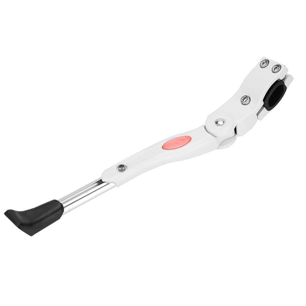 White Bike Kick Stand Adjustable Single-Side Kick Stand for 16" 20" 24" 26" Bikes Bike Cycling