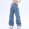 2023 Spring Unisex Wide-Leg Multi-Pocket Hip-Hop Jeans