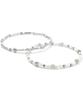 Polalita 105 Hematite Mix & 108 White Oval Mother-Of-Pearl & Gray Point Mix Bracelet Set (Plt-Bs-007_Wt)