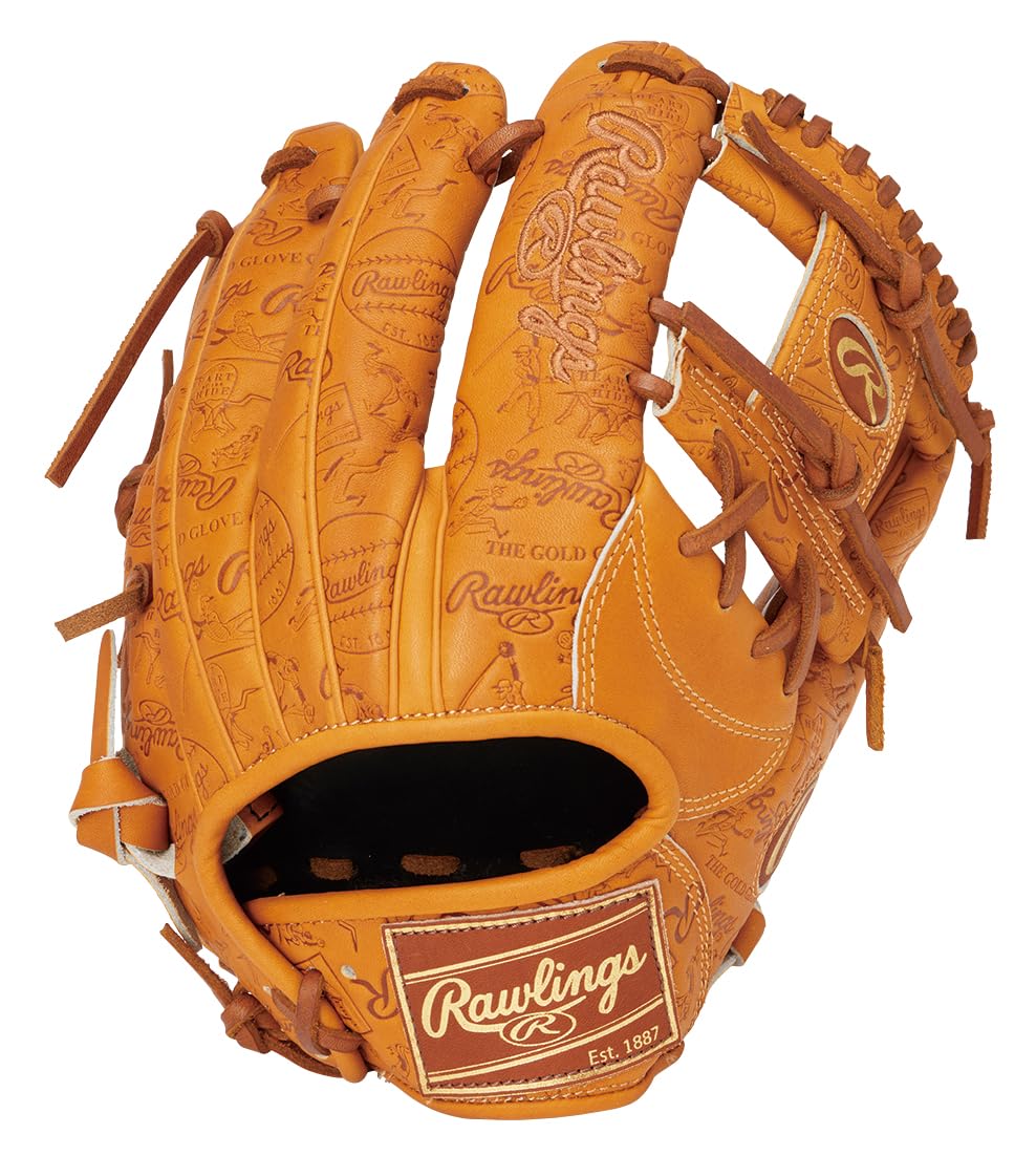Rawlings HOH RETRO STAMP Baseball Rich inches Glove, Softball, Infield, GR6HSN62, Tan, 11.25 (Right-handed throw)