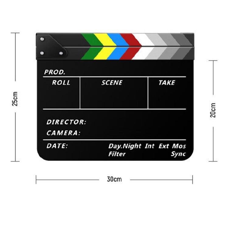 Acrylic Clapper Board Dry Erasable Clapperboard For Short Film Making and Educational Purposes 10x12Inch