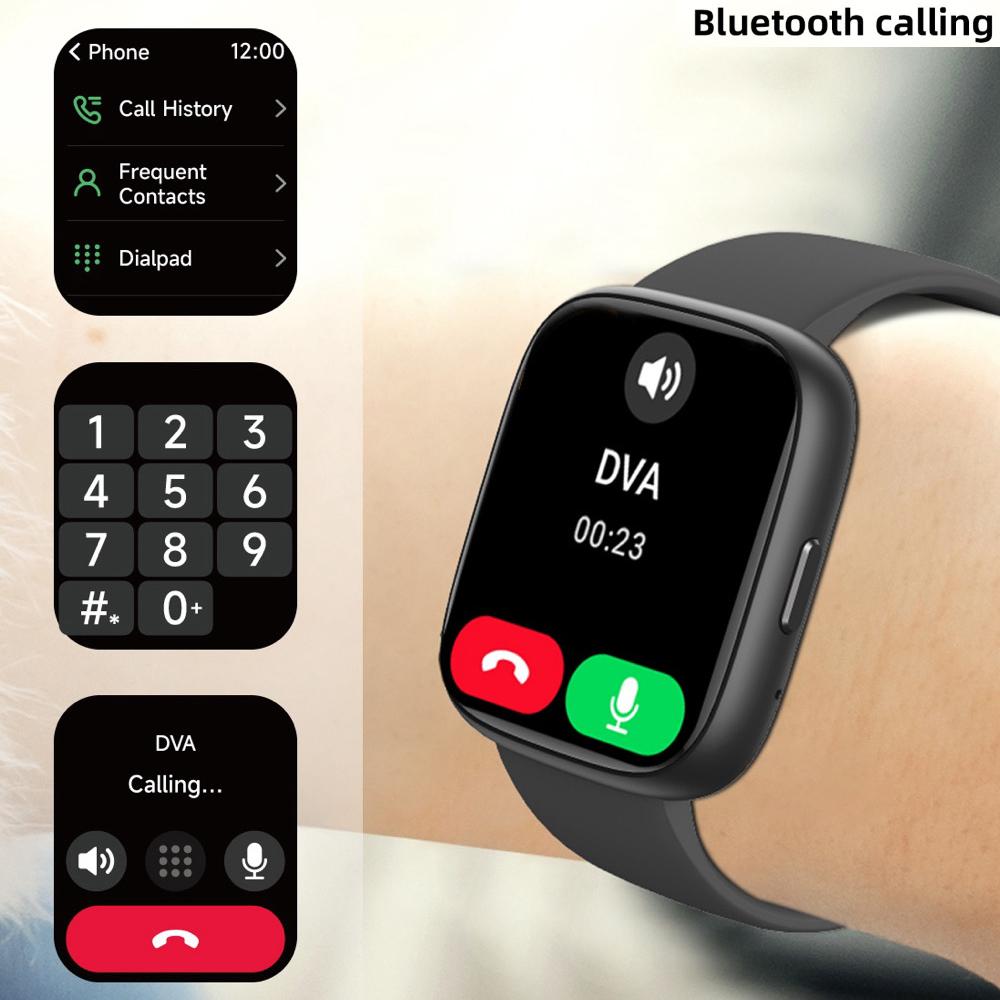 New Fashion Sports Blue Tooth Call Men Women Smart Watch Voice Assistant Waterproof Lady Heart Rate Health Weather Smartwatch