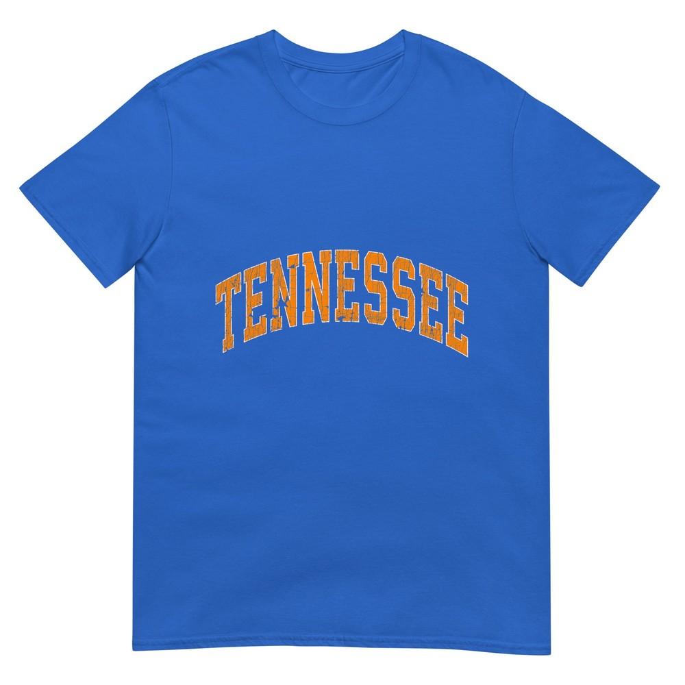 Tennessee Classic Tn Orange Print Retro Varsity Vintage Tshirt