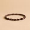 New Chinese Style Golden Sandalwood Bracelet for Men & Women - High Oil Density, Old Material, Single Strand Prayer Beads, Retro Style.