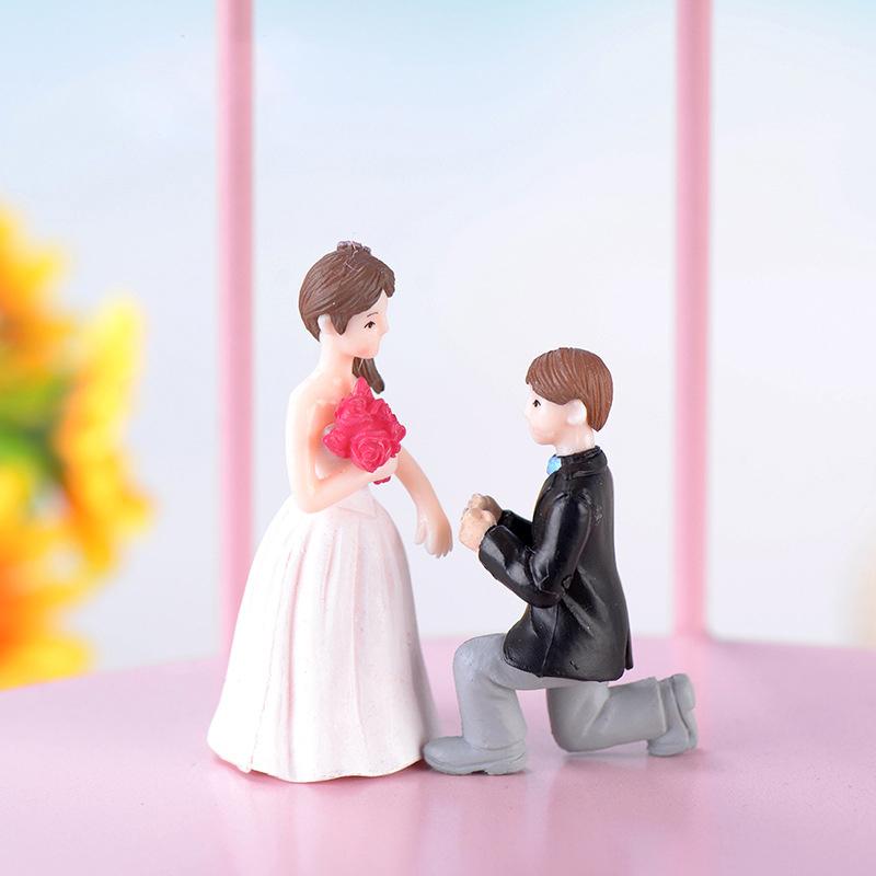 

Жениться Мини 2 шт. Я Кукла Пара Свадьба Маленькая Фигурка Поделки Миниатюры Орнамент белый