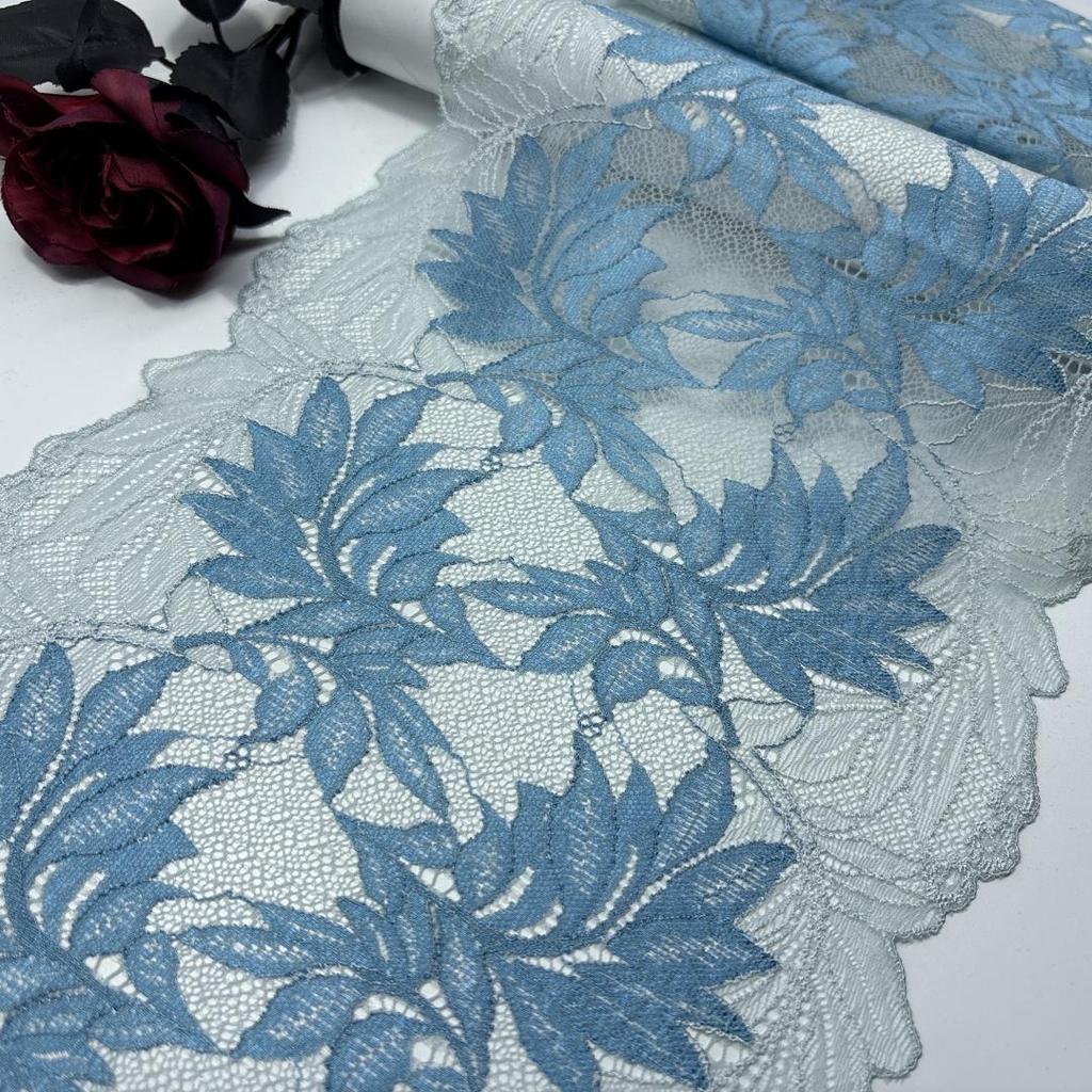 ( 3 Colors ) Elastic Lace, 23cm wide Mutilcolor Stretch Elastane Lace Trim for Lingerie, Bra, Underwear, Dress, Garment, Sewing & Crafting